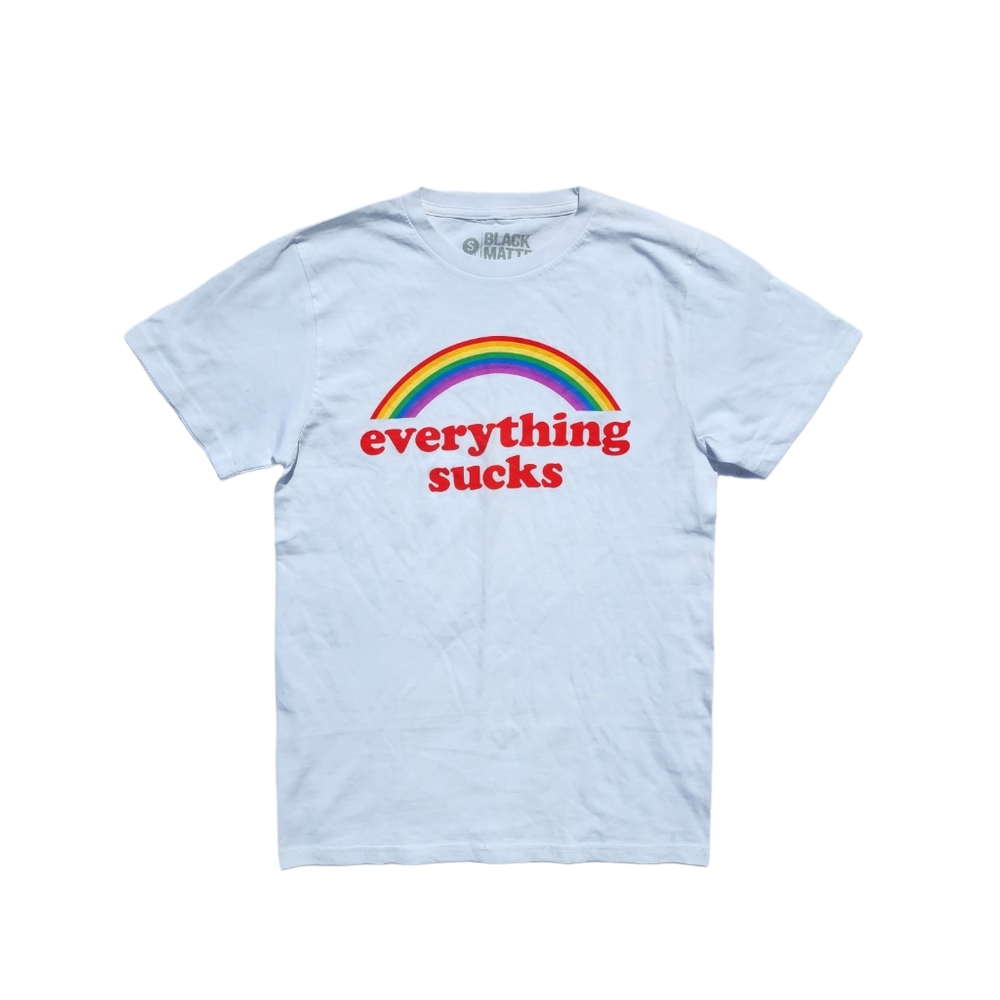 Hot Topic Everything Sucks Rainbow Pride Tee